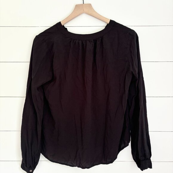 Velvet by Spencer & Graham black long sleeve blouse Size Small - Picture 3 of 4